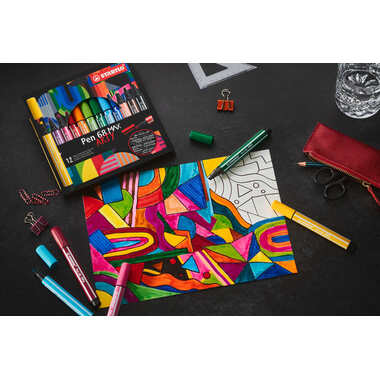 STABILO Stylo Fibre 68 MAX Arty 768/06-21 ass. 6 pcs.