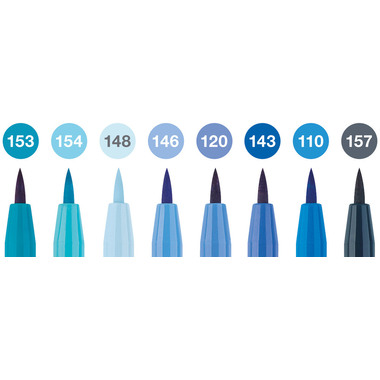 FABER-CASTELL Artist Pen Ink Pen 167173 Blues 8 pcs.