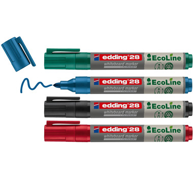 EDDING Boardmarker 28 EcoLine 1.5-3mm 28-E4 4 colori