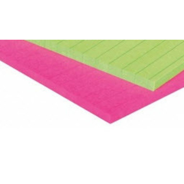 POST-IT Block Super Sticky 125x200mm 5845-SSEU grün/pink, 2x45 Blatt, liniert