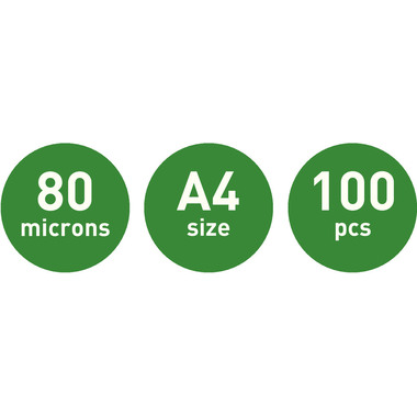 LEITZ Pelicole per laminazione A4 16918 lucido, 80my 100 pezzi