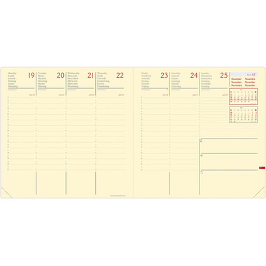 QUO-VADIS Agenda Silk Exec.Presige 2027 905494Q 1W/2S türkis ML 16x16cm