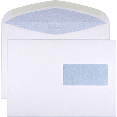 METTLER Couvert, Fenster rechts C5 8074-LASER gummiert, ultraweiss 500 Stück
