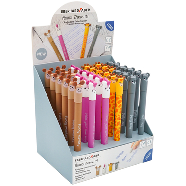 EBERHARD FABER Gelschreiber Erase It 560104 Animals 2, assortiert 36 Stück