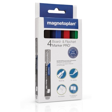 MAGNETOPLAN Kombimarker Pro+ 12281 Farben assort. 4 Stk.