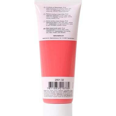 I AM CREATIVE Peinture acrylique 75ml 2001.32 rouge pastel