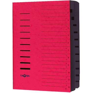 PAGNA Ordnungsmappe A4 24122-01 rot 12 Fächer