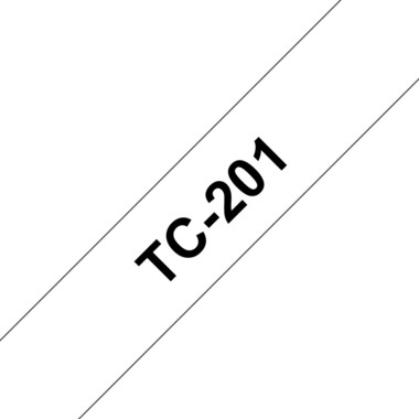 PTOUCH Nastro, plastific. nero/bianco TC-201 PT-3000 12 mm