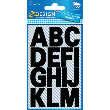 Z-DESIGN Letters schwarz 3784 25mm, wetterfest 2 Stück