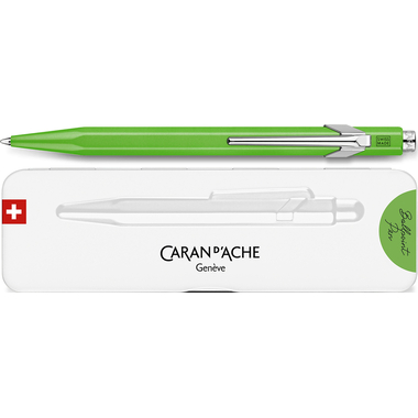 CARAN D'ACHE Penna a sfera 849 Pop Line 849.730 verde, con astuccio metallico