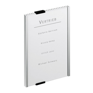 DURABLE Plaque de porte Info Sign 480323 argent, aluminium 149x210.5mm