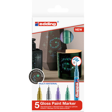EDDING Gloss Paintmarker 780 0.8mm 780-E5-met ass2 metallic 5 Stück