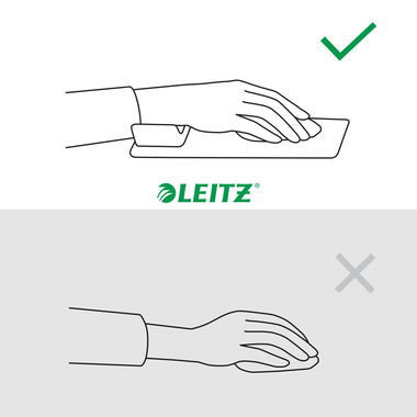 LEITZ Mauspad Ergo 6517-00-85 Hellgrau 200x24x260mm
