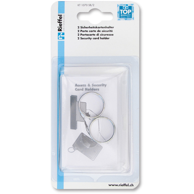 RIEFFEL SWITZERLAND Badge Holder KT 1070 SB/2 transparent 2 pcs.