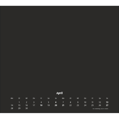 HEYE Bastelkalender 2026 21418+26 schwarz DE 30x27cm