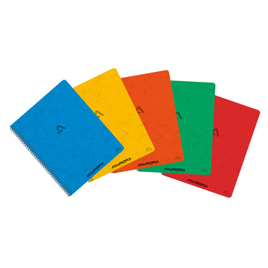 AURORA Taccuino a spirale 21x16,5cm 2160KQ5 assortito,a scacchi 5mm 120 p.