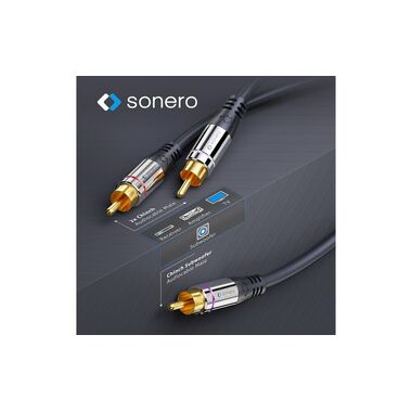sonero Subwoofer stéréo / Mono Y-Cable Cinch - Cinch 1.5 m
