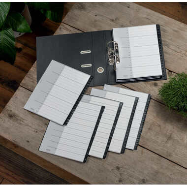 LEITZ Répertoire PP Recycle A4+ 1207-00-00 noir A-Z 20-pcs.