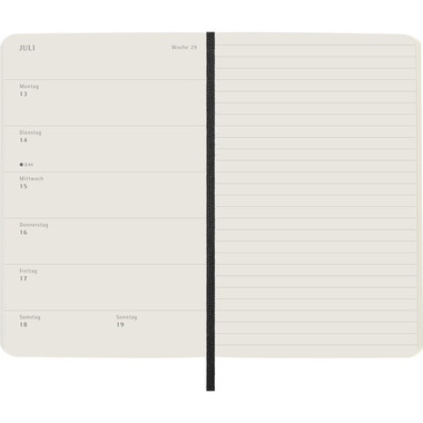MOLESKINE Agenda Classic Pocket 2026 DSB12WN2DY26 1S/1P nero SC 9x14cm