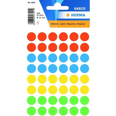 HERMA Marqueurs 13mm 1851 couleurs ass. 240 pcs.