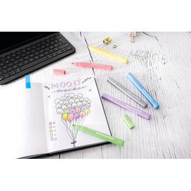 EBERHARD FABER Textmarker Slim 551506 pastell 6 pezzi