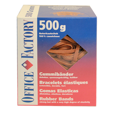 SMART OFFICE Elastiques 150mmx6mm 605568 catout.naturel 500g