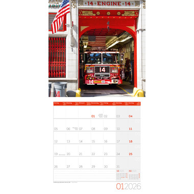 ACKERMANN Calendario 2026 4617 Feuerwehr ML 30x30cm