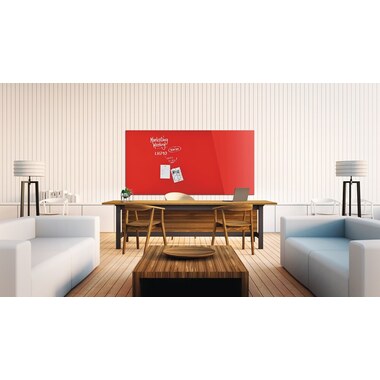 MAGNETOPLAN Design-Glasboard 2000x1000mm 13409006 rosso, magnetico