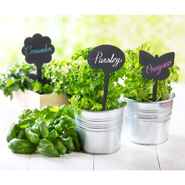 SECURIT Plaque Jardin SILHOUETTE TAG-BUBBLE-5 noir 18x8.1x0.1cm