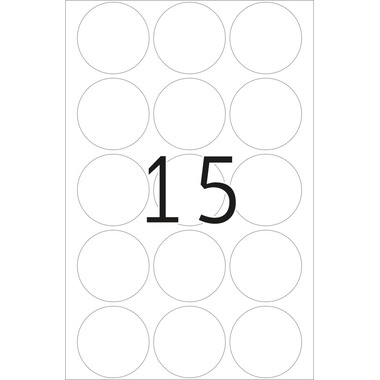 HERMA Verschlussetiketten 32mm 2277 transparent 240 St./16 Blatt