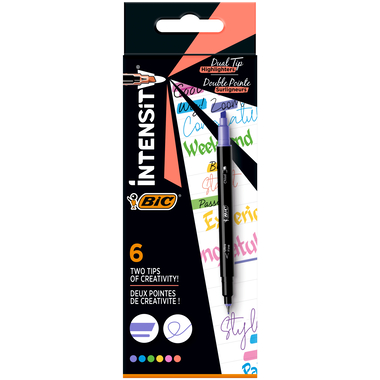 BIC Stylo feutre Dualtip 503828 Highlighter 6 pcs.