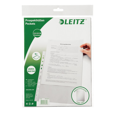 LEITZ Zeigetaschen PP A4 47700002 glasklar, 0,08mm 100 Stück