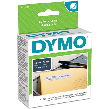 DYMO Etiquettes d'adresse S0722520 permanent 54x25mm