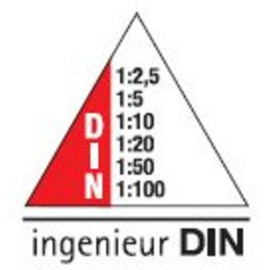 RUMOLD Règle triangulaire alu 10cm 195/DIN10 coloré