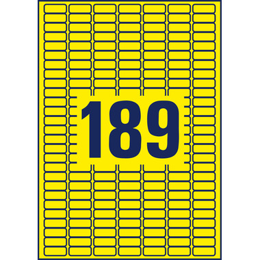 AVERY ZWECKFORM Étiquettes 25,4x10mm L6037-20 jaune 3780pcs./20fl.