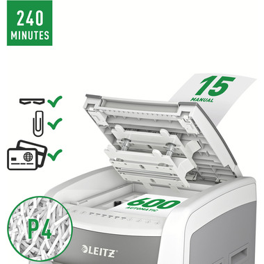 LEITZ Distruggi documenti IQ AF 8017-20-00 Office Pro 600, P-4, 110lt
