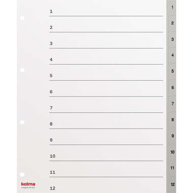 KOLMA Registro LongLife A4+ 19.411.03 grigio 1-12