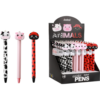I-TOTAL Kugelschreiber Animals 0.5mm XL2177F blau, radierbar assortiert