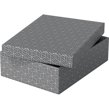 ESSELTE Aufbewahrungsboxen Home M 628285 365x265x100mm, grau 3 Stk