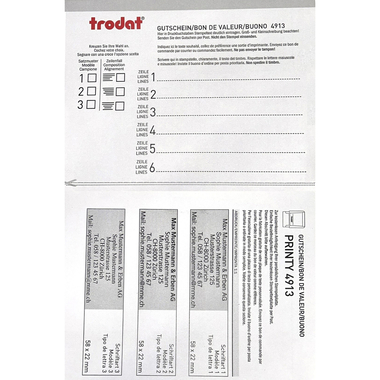 TRODAT Ersatzgutscheine TP114993 für 4913S