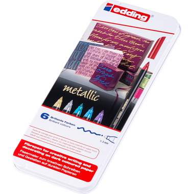 EDDING Penna fibra 1200 1-3mm 1200met-E6 6 pz., astuccio