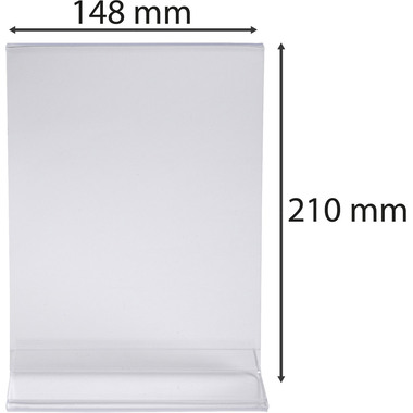 EXACOMPTA Tischaufsteller A5 85158D transparent, T-Form hoch