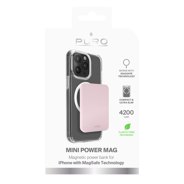 Banque d'alimentation sans fil « Slim Power Mag » 4 200 mAh pour iPhone | Puro