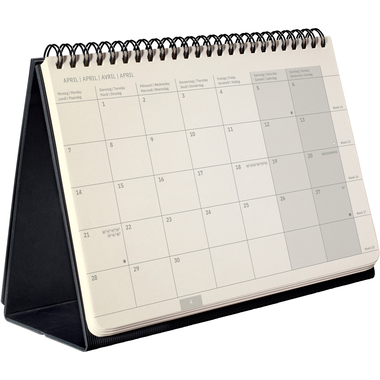 CONCEPTUM Calendrier de table 2026 C2681 1M/1P noir 21.3x22cm