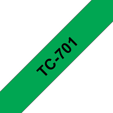 PTOUCH Band, laminiert schwarz/grün TC-701 PT-3000 12 mm