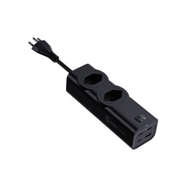 Schönenberger Steckdosenleiste 67W GaN Fast Charging Station Schwarz