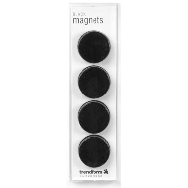 TRENDFORM Magnete Black TF2737 23mm, schwarz, 4er Set