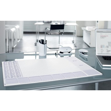 SIGEL Sous-main Lilac 3J. 59.5x41cm HO355 blanc, D/E/NL, Lu-Di 30flls.