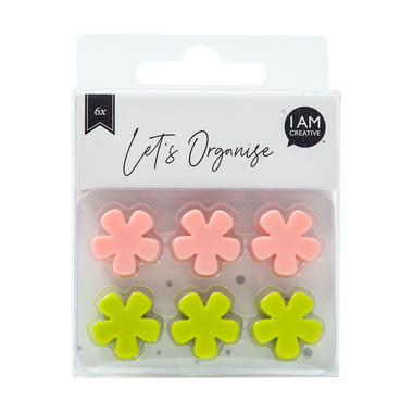 I AM CREATIVE Aimant Fleur Let`s Organize 4035.59 pastels 6 pièces