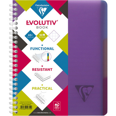 CLAIREFONTAINE LINICOLOR Quaderno A5+ 329755 5mm 90 fogli